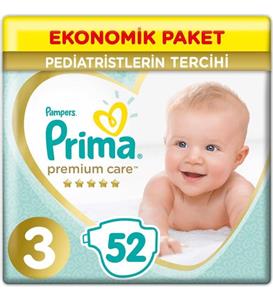 Prima Premium Care 3 Beden Ekonomik Paket 6-10 Kg 52 Adet