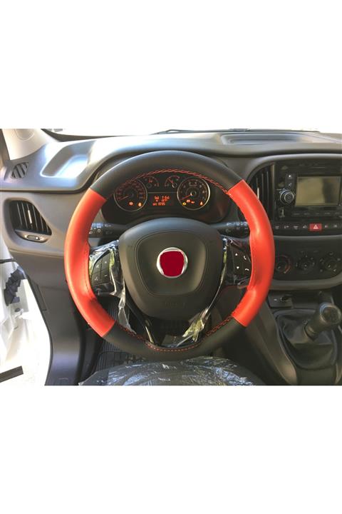 AYAZGURUP Fiat Doblo (2015-2021) Dikmeli Direksiyon Kılıfı Özel Çift Desenli ( Ultra Lüx Deri )