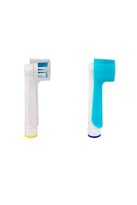 PI&GO Beyaz Şarjlı ve Pilli Diş Fırçaları İçin 2 Adet Koruyucu Kapak 1 Adet Şeffaf ve 1 Adet Mavi