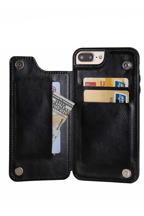 Lima Iphone 7 Plus Kılıf Kartlıklı Cüzdanlı Akıllı Lüx Kılıf Darbe Dayanıklı Cüzdanlı Kılıf