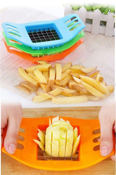 Çokuygunuz Plastik Gövdeli Paslanmaz Bıçaklı Patates Dilimleyici Doğrayıcı