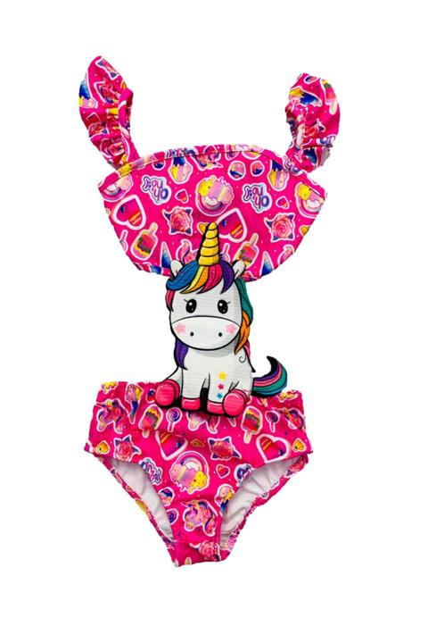 UNICORN Kız Çocuk Pembe Mayokini