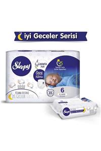 Sleepy Gece Külotu Lavanta Yağlı 6 Numara Xlarge 20 Adet+lavanta Yağlı Masaj Ve Temizlik Havlusu 40 Yaprak