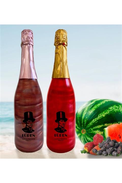 Lüpen Simli Lux Karpuz Çilek Karadut Aromalı 750 Ml Gazlı İçecek 2 Adet