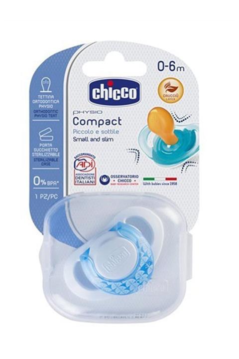 Chicco Physio Compact Kauçuk Tekli Emzik 0-6 Ay Erkek