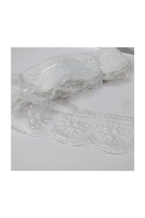 Gelincimherşey Kıırık Beyaz Renk Ev Tekstili ,çeyiz, Süsleme Için Dantel Tül Güpür