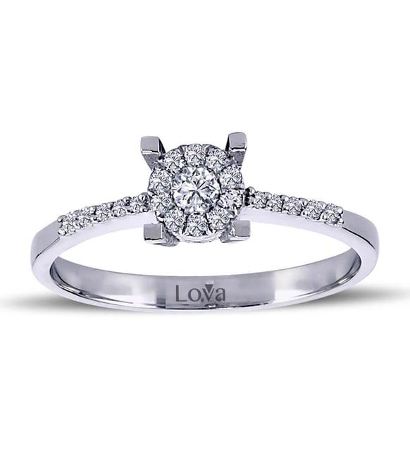 Lova 0,50 Karat Tektaş Görünümlü Pırlanta Yüzük - 1020169