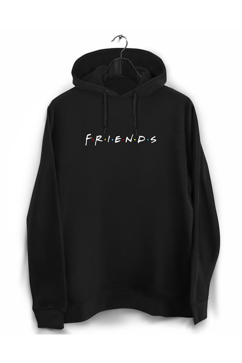 YEACHY Siyah Friends - Baskılı Sweatshirt
