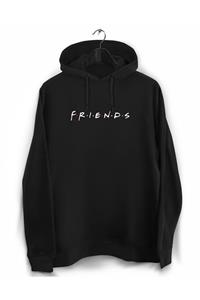 YEACHY Siyah Friends - Baskılı Sweatshirt