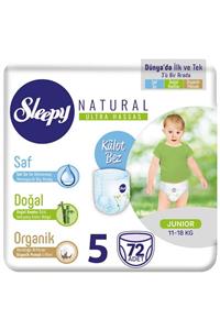 Sleepy Natural Külot Bez 5 Numara Junior 72 Adet (11-18 Kg)