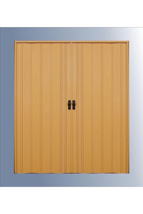 SARPAŞ Katlanır Akordeon Akordiyon Çift Açılım Kapı 267 X 220 Camsız Meşe 12 Mm