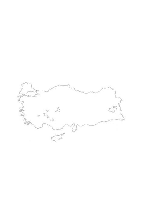 Panda Dilsiz Türkiye Haritası Kağıt Tahta 114x48 Cm Pan775