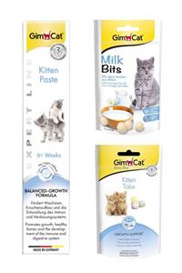 Gimcat Yavru Kedi Başlangıç Paketi Kitten Paste 50gr + Milk Bits Sütlü Ödül + Kitten Tabs Yavru Kedi Ödülü