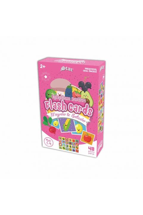 Star Meyve Ve Sebzeler Eşleştirme Puzzle Bebek Gelişimi Eğitici Eğitici Oyun Kartları