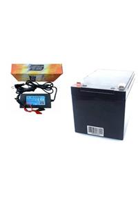 ATAEXPRESS Pilsan Chopper Akülü Motor Araba Jeep Atv 12 Volt 12 Amper 12v 12ah 20hr + 12 Volt Akü Şarj Set 3.5a