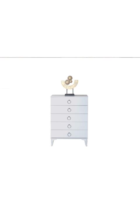 ekolev 5 Çekmeceli Şifonyer Beyaz