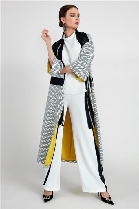 Mimya Tay Tüyü Şeritli Pantolon