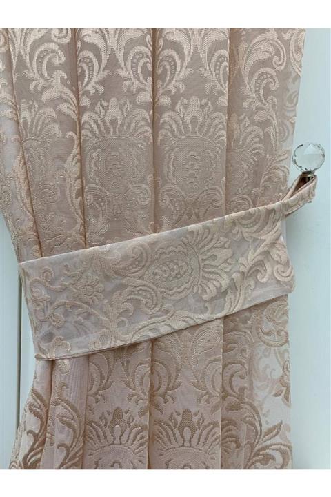 Esse Home Fransız Floş Örme Kdk Tül Fon Perde, 70x260, 1/3 Sık Pile, Pileli, Tek Kanat