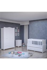 Garaj Home Elegant Yıldız 4 Kapaklı Bebek Odası Takımı