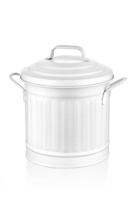 The Mia Tezgah Üzeri Çöp Kovası Beyaz Renk