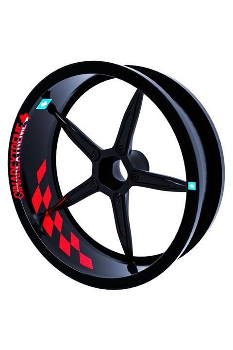 Çınar Extreme Gp Flag Damalı Reflektif Kırmızı Iç Jant Şeridi Sticker