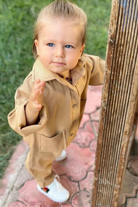 fezka Kışlık Pamuklu Camel Tulum