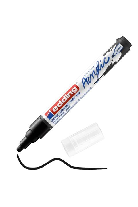 Edding 5100 Orta Uçlu Akrilik Markör 2-3 Mm Yuvarlak Uç - Siyah