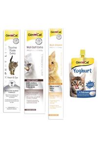 Gimcat Taurine 50gr + Anti-hairball Malt Paste 100gr +Kedi Macunları + Yoghurt Kalsiyum Kedi Pudingi 150 Gr