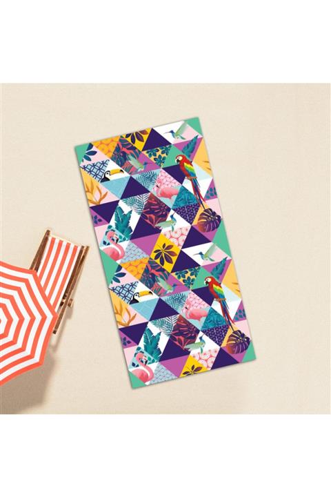 Tarzını Seç Mikrofiber Plaj Havlusu Kuş