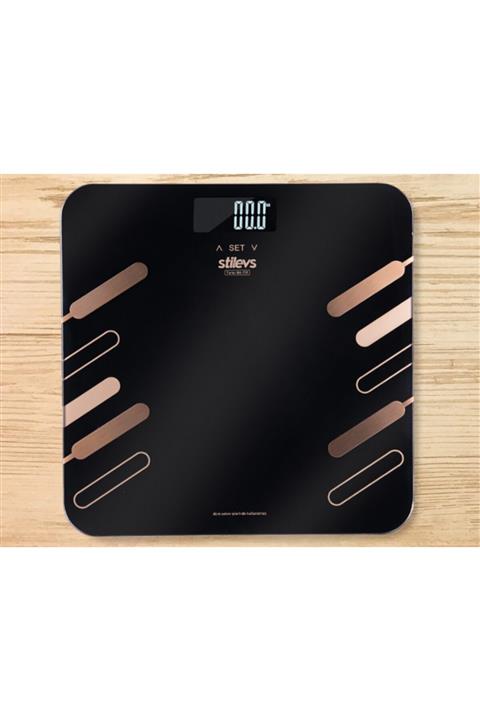 Stilevs Tartar Ba-739 Banyo Baskülü Siyah Gold