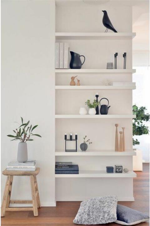 LİNDE HOME 6lı Uçan Raf, Duvar Rafı, Kitaplık, Kütüphane