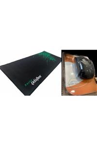 ATAEXPRESS Kaliteli Razer Klavye Ve Mouse Pad Ped Altlığı Maus Kaymaz 70x30cm + Kablosuz Mouse Siyah