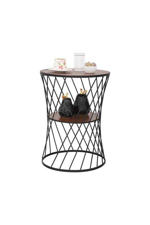 Begüsa Güzel Yan Sehpa - Siyah/ceviz