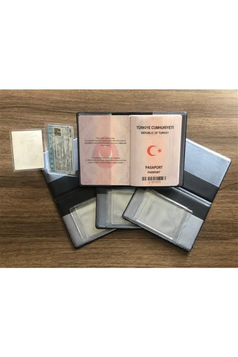 Yerli Pasaport Kılıfı (VİNLEKS) – Siyah Ekstra Bölmeli