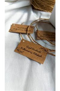 Çikoleyt Design Kraft Güzel Günlerde Kullanmanız Dileğiyle Delikli Etiket (3x5,5cm) 50 Adet