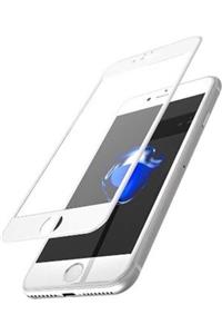 Go Aksesuar Iphone 7 -8 Beyaz Renk Tam Kaplayan Kırılmaz Cam Ekran Koruyucu