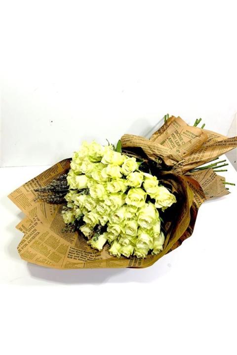 Çiçek Yolla Sade Zerafet Beyaz Gül Buketi