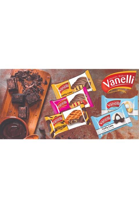 Vanelli Puffy Hindistan Cevizli Kakaolu Kek 24 Adet