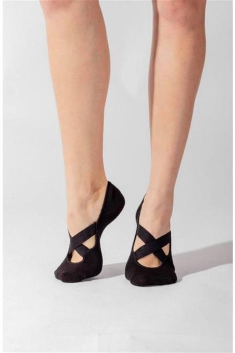 Dore 2'li Paket Kadın Siyah Yoga & Plates ve spor Çorabı