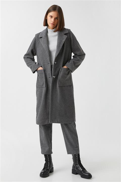 Koton Kadın Antrasit Kaban 2KAK06590IW