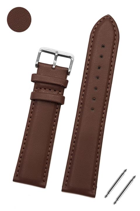 Fossil Saat Uyumlu 24mm Kahverengi Renk Klasik Hakiki Deri Saat Kordonu Kayışı