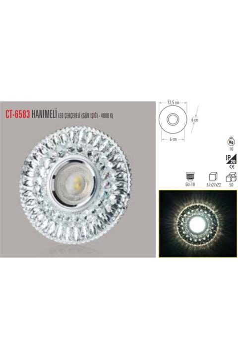 Cata Ct-6583 Hanımeli Cam Spot (ampulsuz)