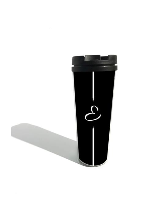 Zuzzupixx Siyah Harf Termos Bardak E Harfi 380 ml