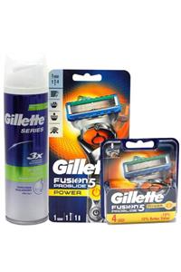 Gillette Fusion Proglide Pow.Flexball Tıraş Makinesi +5 Yedek+Köp