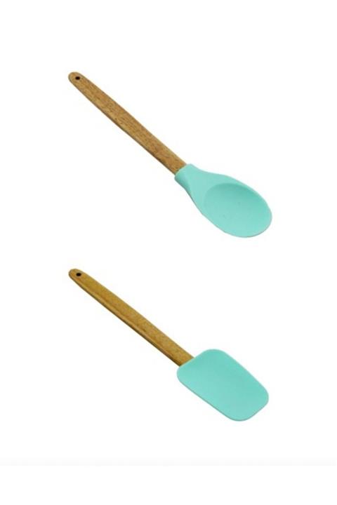 Miraç Slikon Spatula Kaşık Seti 2 Adet