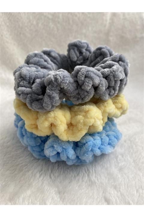 KALINKA Javed 3'lü Lastik Saç Toka Seti, Örgü Toka Saç Aksesuarı