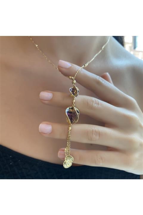 Goza Jewellery Leopard Antika Altın Kolye