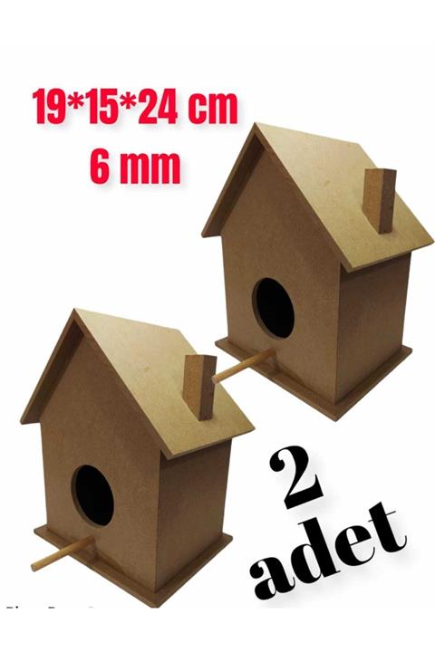 değerli hobi Ahşap Kuş Yuvası Mega Boy 2 ' Li