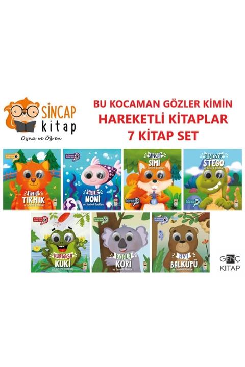 Sincap Kitap Bu Kocaman Gözler Kimin Hareketli Kitap 7 Li Set Kedi Tırmık-balık Noni-sincap Simi-dinozor Stego
