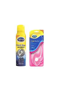 Scholl Kadınlara Özel Düz Ayakkabılar Için Tabanlık + Koku Giderici Ve Terleme Önleyici Ayak Spreyi 150 Ml